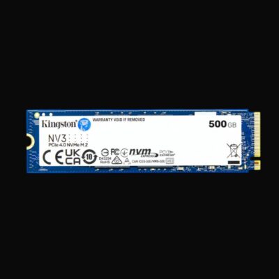 Kingston NV3 500GB PCIe Gen4x4 M.2 NVMe Internal SSD (SNV3S/500G)