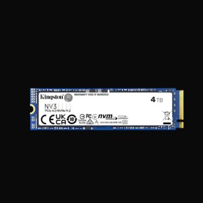 Kingston NV3 4TB PCIe Gen4x4 M.2 NVMe Internal SSD (SNV3S-4000G)