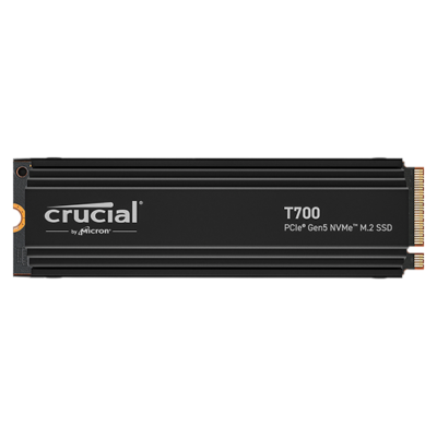 Crucial T700 1TB PCIe Gen5 NVMe M.2 SSD with Heatsink (CT1000T700SSD5)