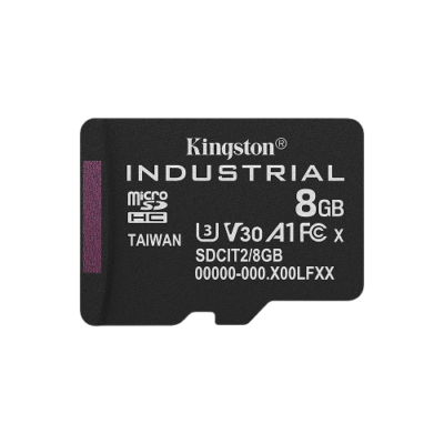 Kingston Industrial 8GB microSDHC UHS-I Memory Card Class 10 (SDCIT2/8GB)