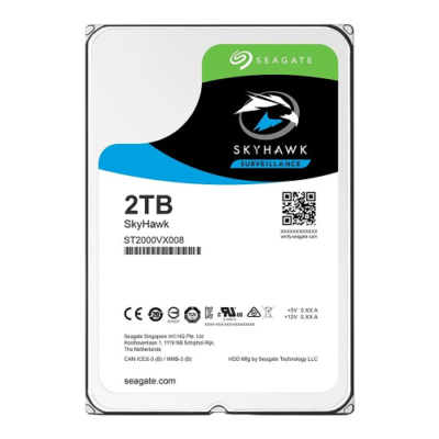 Seagate SkyHawk 2TB Surveillance HDD - 3.5-Inch Internal Drive, SATA 6 Gb/s, 64MB Cache for DVR, NVR, and Security Cameras (ST2000VX008)