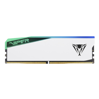 Patriot Viper Elite 5 RGB White DDR5 RAM: 16GB (1x16GB) 6000MT/s CL30 UDIMM for Desktops – PVER516G60C30W