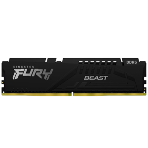 Kingston FURY Beast 16GB DDR5 6000MHz CL30 RAM module (KF560C30BBE-16) for high-performance gaming desktops.