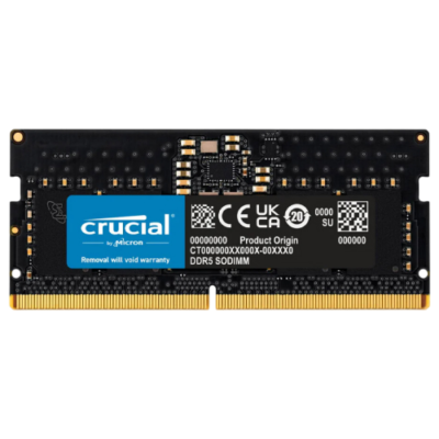 Crucial 8GB DDR5 4800MHz Laptop RAM CL40 SODIMM Memory CT8G48C40S5