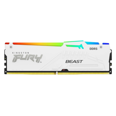 Kingston Fury Beast RGB White DDR5 RAM: 16GB 6000MHz CL30 (KF560C30BWEA-16)