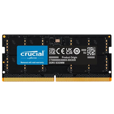 Crucial 48GB DDR5 5600MHz Laptop RAM CL46 SODIMM Memory CT48G56C46S5