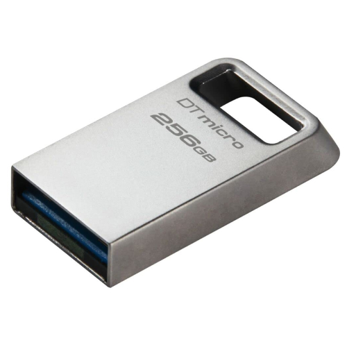 Kingston 256GB DataTraveler Micro DTMC3G2 USB Flash Drive for Laptop PC and Multimedia File Storage with Compact Metal Body Design