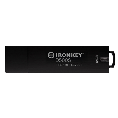 Kingston IKD500S 64GB IronKey D500S USB 3.2 Gen 1 Hardware Encrypted Flash Drive with XTS-AES 256-Bit Security