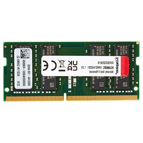 Kingston 16GB DDR4 3200MHz RAM installed in desktop motherboard for performance upgrade