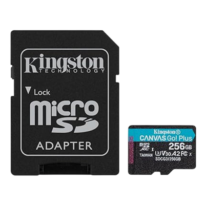 Kingston Canvas Go! Plus 256GB microSDXC Memory Card UHS-I U3 V30 170MB/s (SDCG3/256GB)