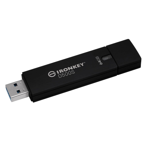 Kingston IKD500S-64GB IronKey Encrypted USB Drive Cap Off Profile
