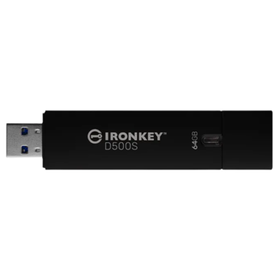 Kingston IronKey D500S 64GB FIPS 140-3 Level 3 Hardware Encrypted Flash Drive