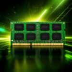 Zion 8GB DDR4 Laptop RAM Green Illuminated Abstract Conceptual Backdrop Storefront Graphics