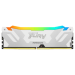 Kingston FURY Renegade RGB 32GB DDR5 8000MT/s RAM Kit (2x16GB) – KF580C38RWAK2-32, CL38, Silver/White