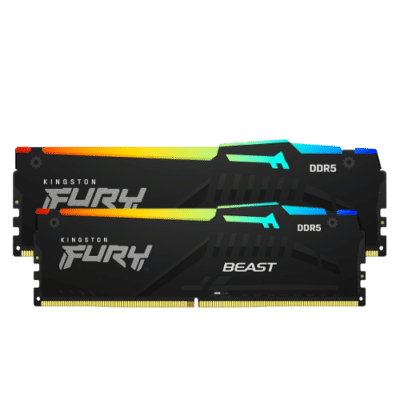 Kingston FURY Beast RGB 32GB (2x16GB) DDR5 6000MT/s CL30 Desktop RAM Kit (KF560C30BBEAK2-32)