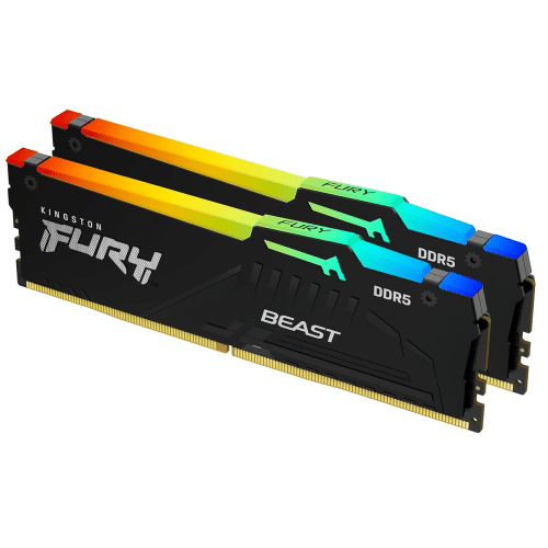 Kingston FURY Beast RGB 32GB (2x16GB) DDR5 6000MT/s CL30 Desktop RAM Kit (KF560C30BBEAK2-32)